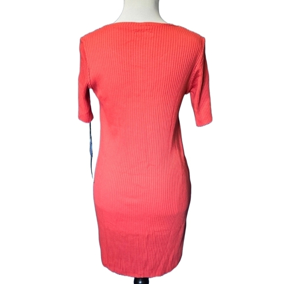 Michael Lauren Ribbed Ultra-Soft, Eden Short Sleeve Mini Dress, Rust, Small, NWT - Picture 2 of 10